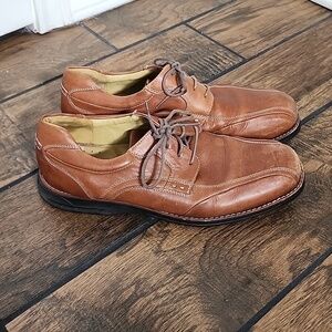 Johnston & Murphy Tan Sheepskin Lace Up Dress Shoes Size 10​​​​​